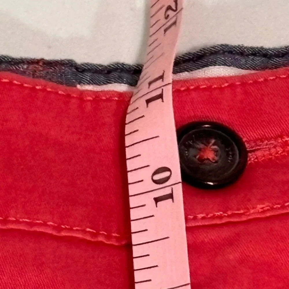 Golfing‎ - Hudson & Barrow Red - Chino Shorts Size 34 Stretch Cotton Flat Front
